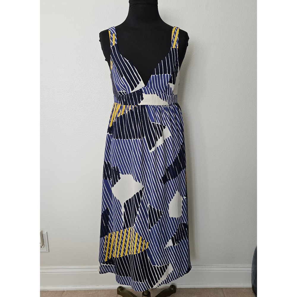 EUC *BANANA REPUBLIC* Women's Casual Empire-Waist Midi Chiffon Summer Dress 2 - Picture 4 of 14